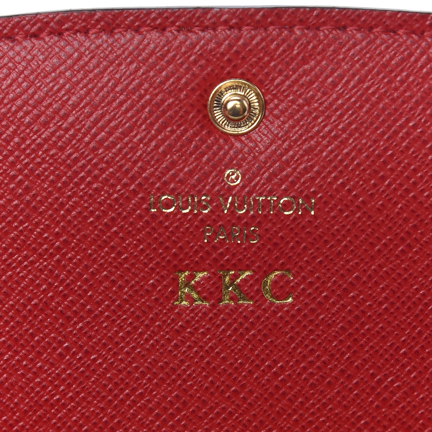 Damier Ebene Emilie Wallet Red