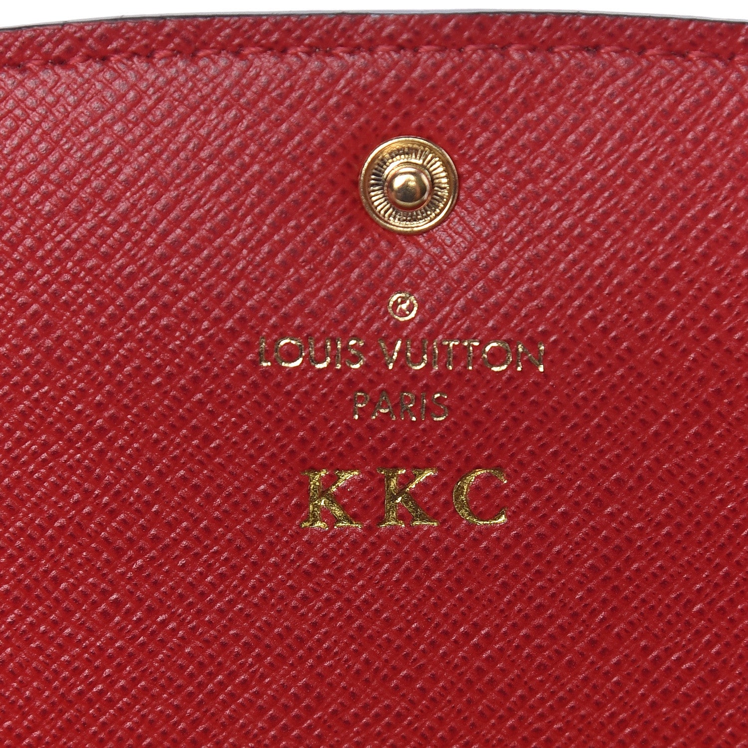Louis Vuitton Damier Ebene Emilie Wallet Red 6 of 7