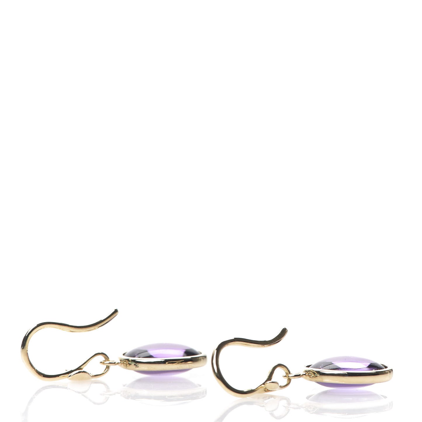 18K Yellow Gold Amethyst Paloma Picasso Olive Leaf Drop Earrings