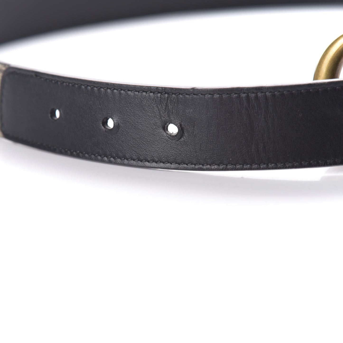 GG Supreme Monogram Matte Plutone Calfskin Double G 30mm Belt 90 36 Beige Ebony Black