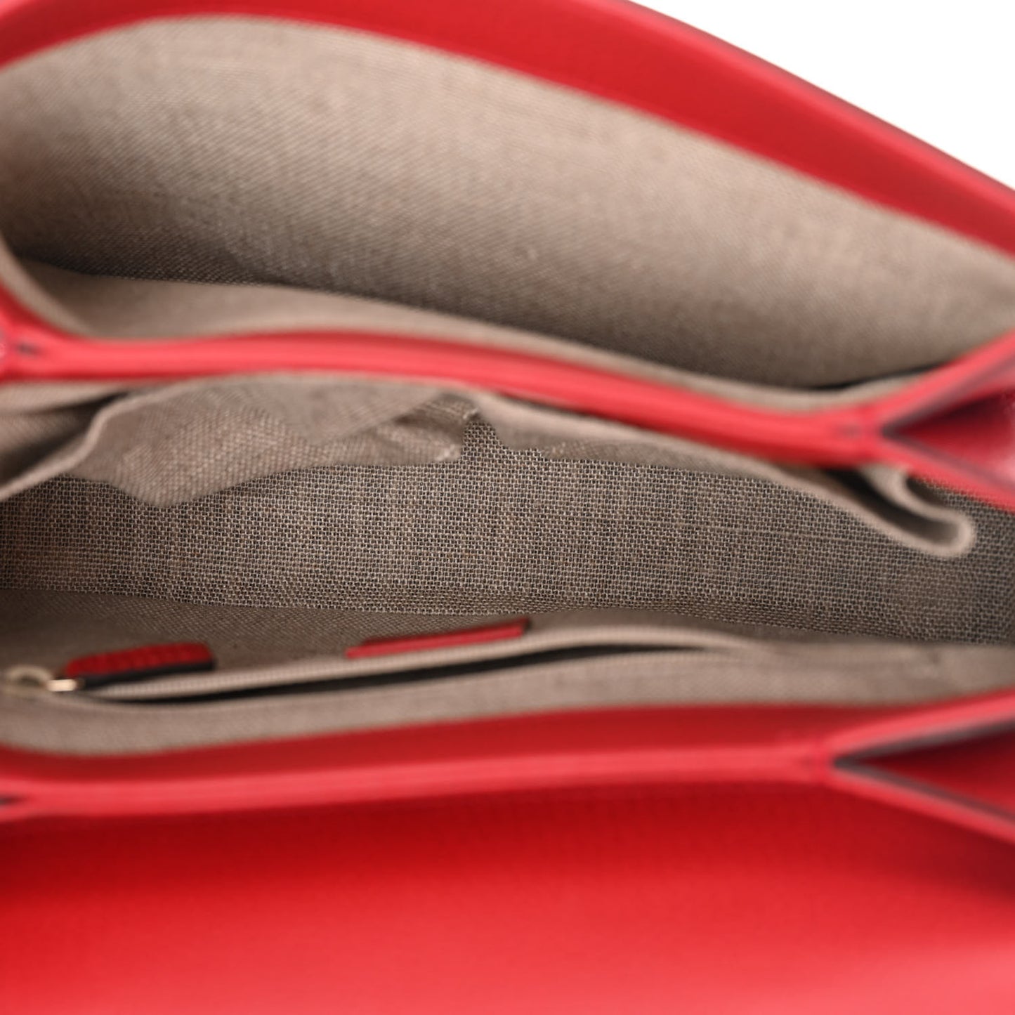Dollar Calfskin Interlocking G Top Handle Shoulder Bag Red