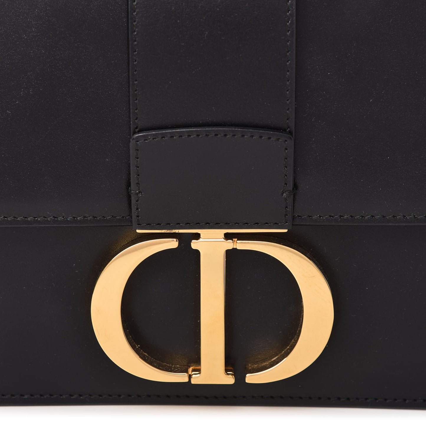 Smooth Calfskin 30 Montaigne Flap Bag Black