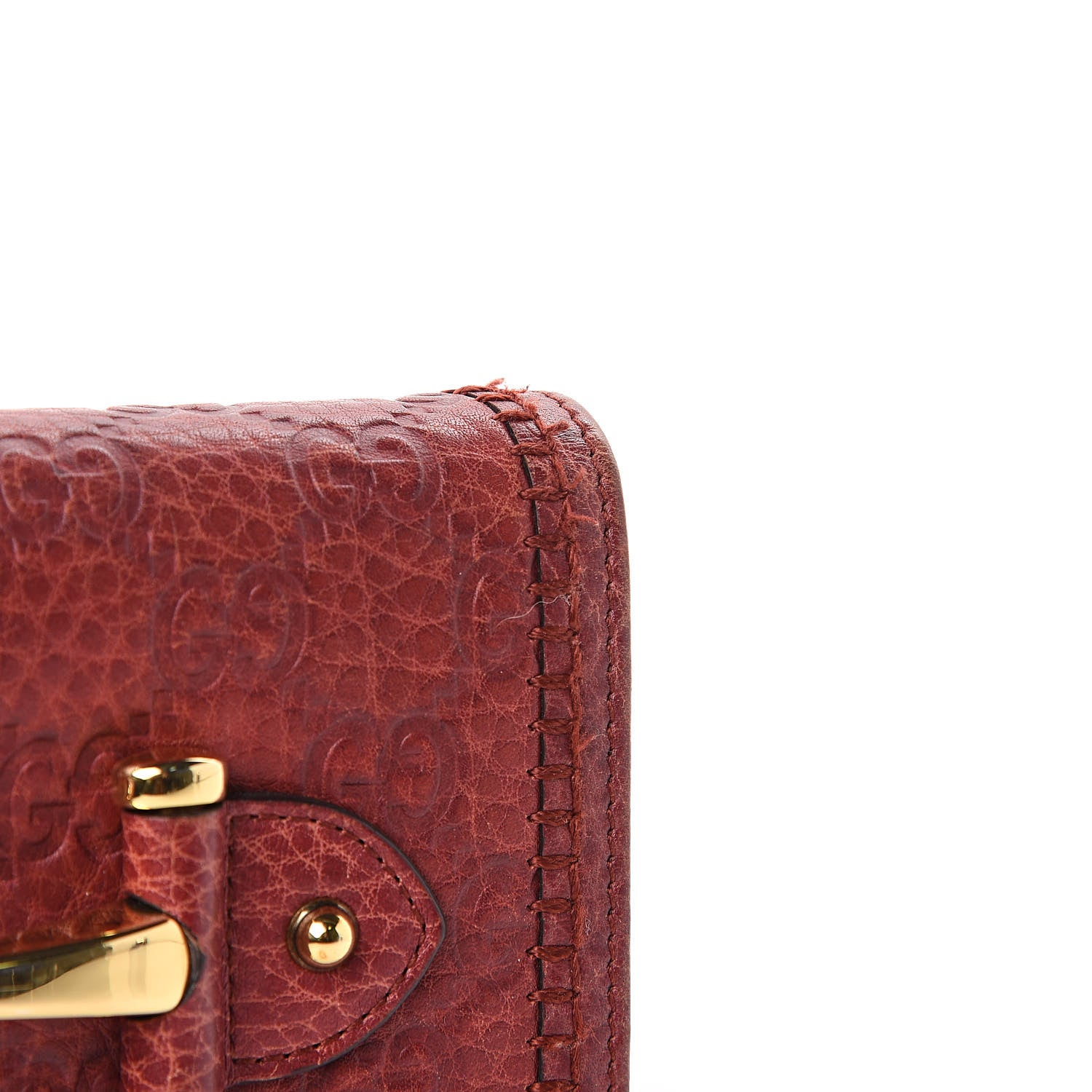 Gucci Guccissima Horsebit Continental Wallet Red 12 of 12