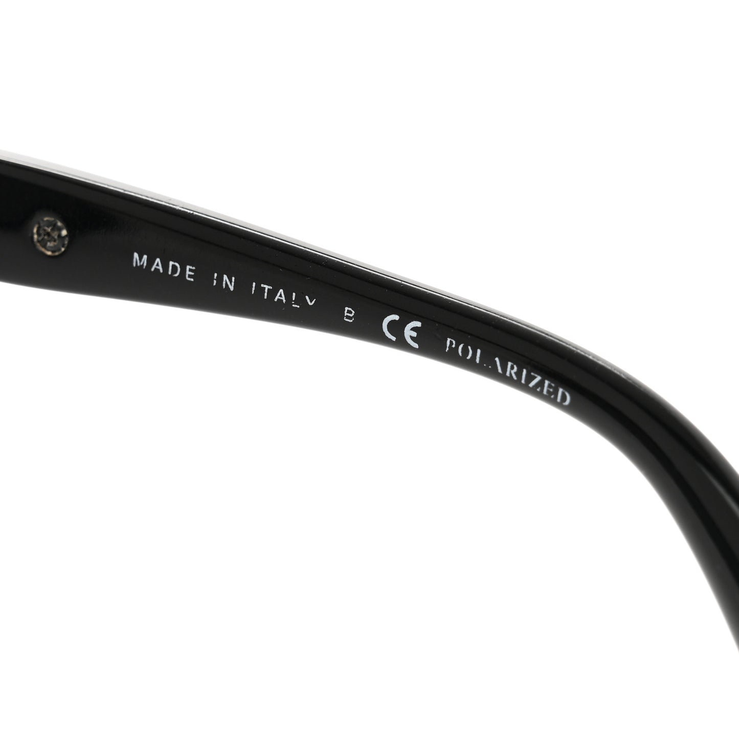 Acetate Polarized Bijou Cat Eye Sunglasses 5354 Black