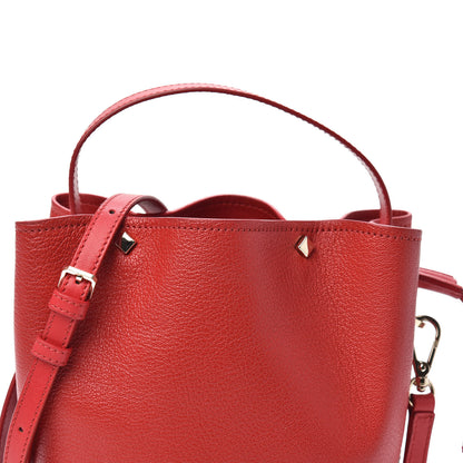 MCM Goatskin Patent Milano Mini Drawstring Bag Ruby Red 7 of 9