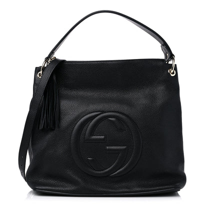 Gucci Pebbled Calfskin Large Soho Hobo Black 1 of 11