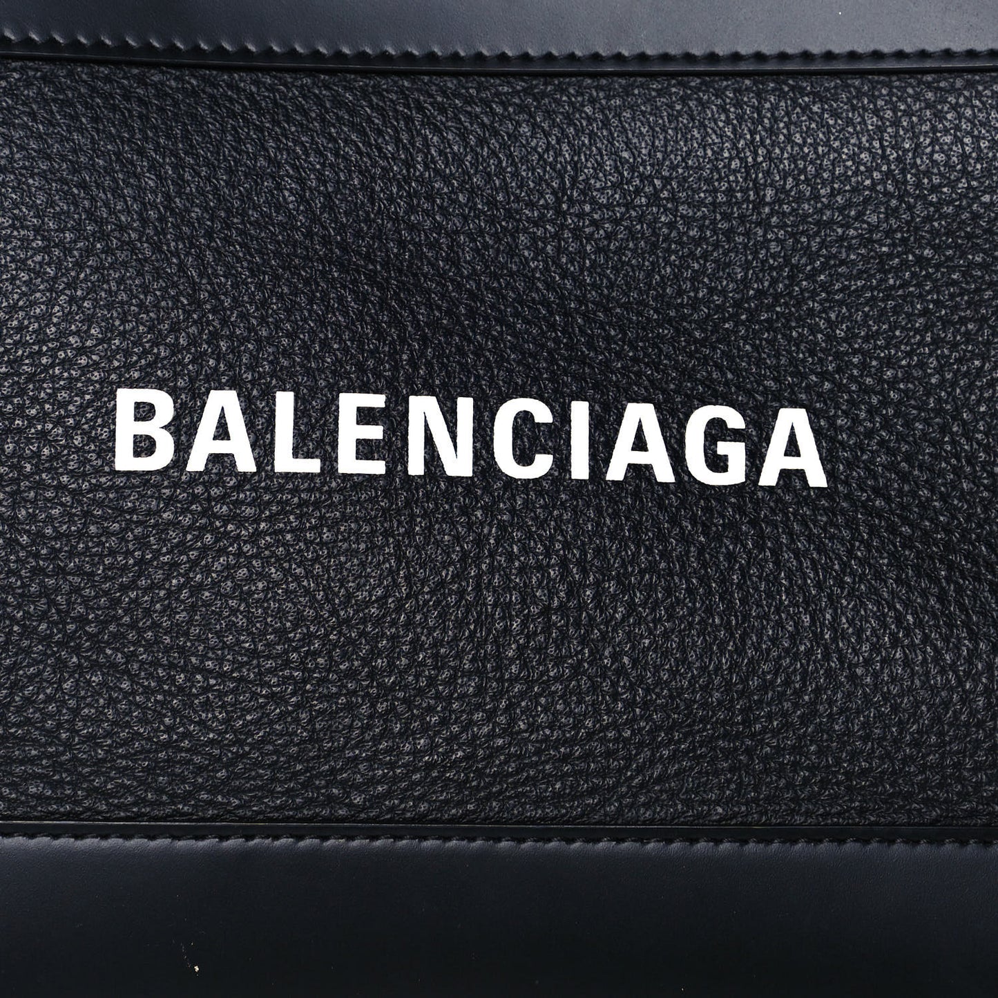 Calfskin Logo Shouder Bag Black