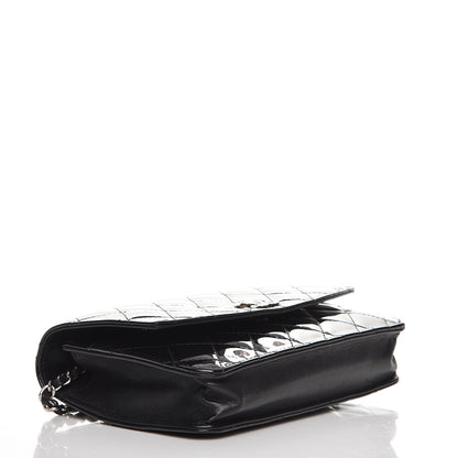 Chanel Patent Quilted Brilliant Wallet On Chain WOC Black 4 of 8
