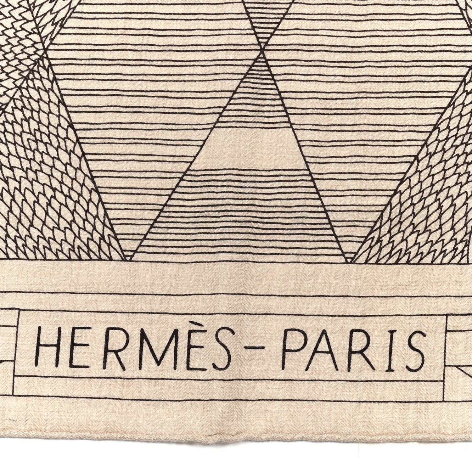 Hermes Cashmere Silk Patchwork Horse Shawl 140 Naturel Ebene 2 of 5