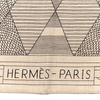 Hermes Cashmere Silk Patchwork Horse Shawl 140 Naturel Ebene 2 of 5