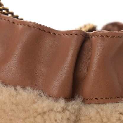 Saint Laurent Shearling Pac Pac Hobo Natural Brick 11 of 11