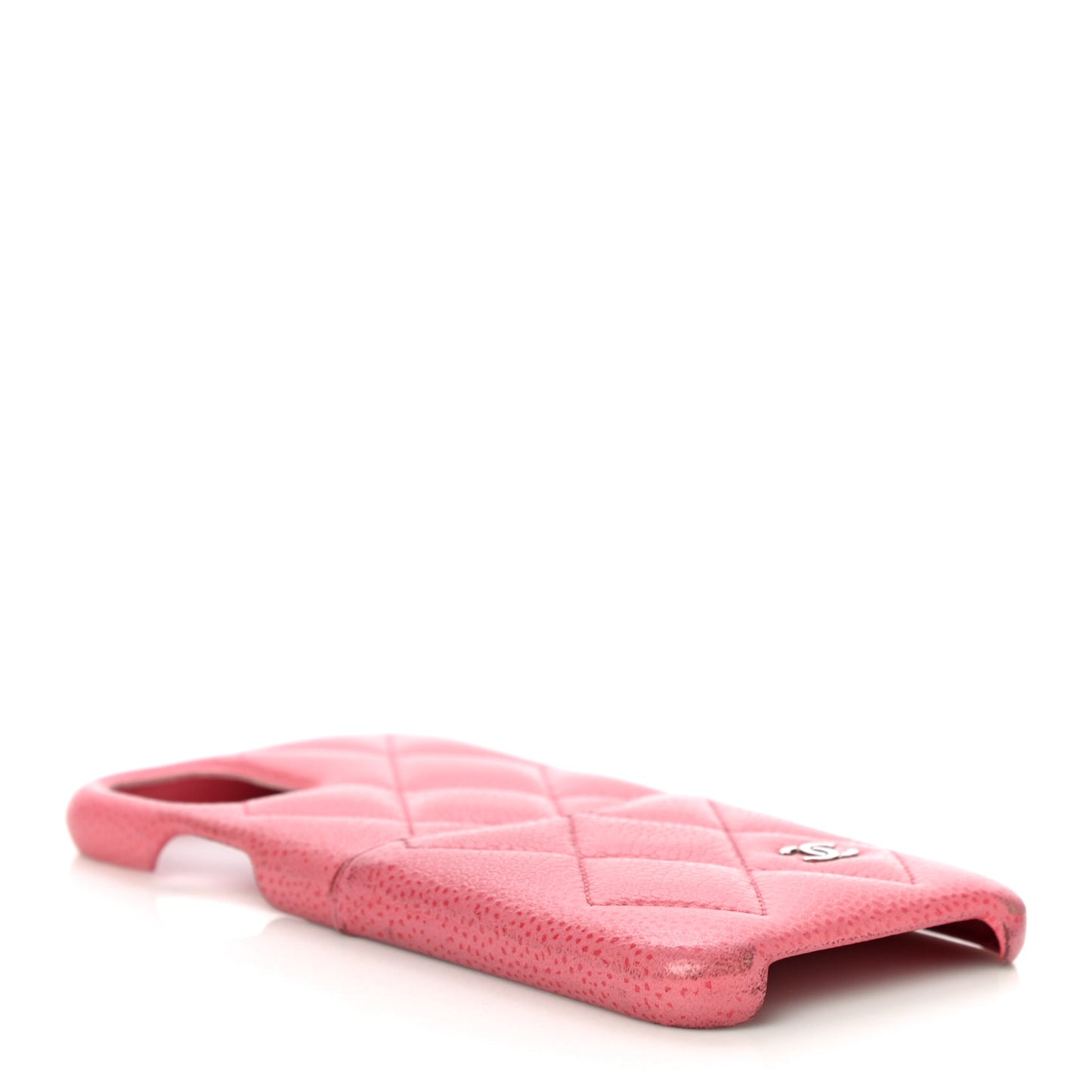 Caviar Quilted iPhone 11 Tech Case Pink