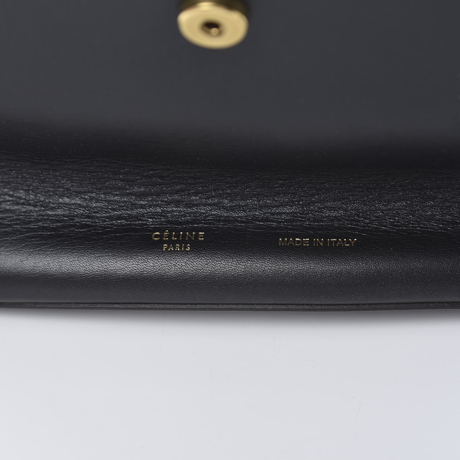 Celine Palmelato Calfskin Curved Evening Clutch Black 6 of 13