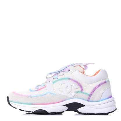 Chanel Wool Suede Calfskin CC Sneakers 39 Multicolor 1 of 11