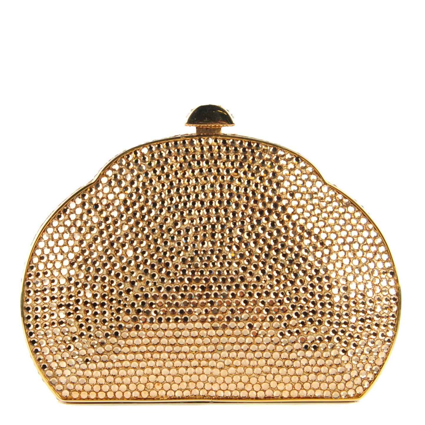 Swarovski Crystal Minaudiere Clutch Gold