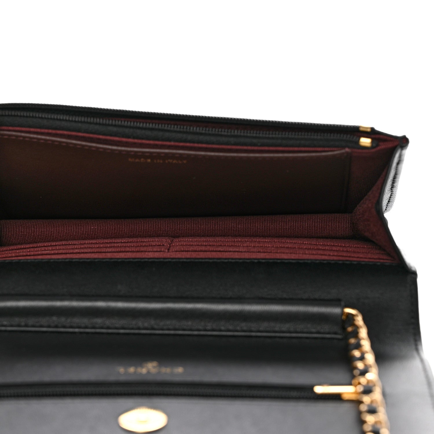 Chanel Lambskin Quilted Wallet On Chain WOC Black 5 of 13