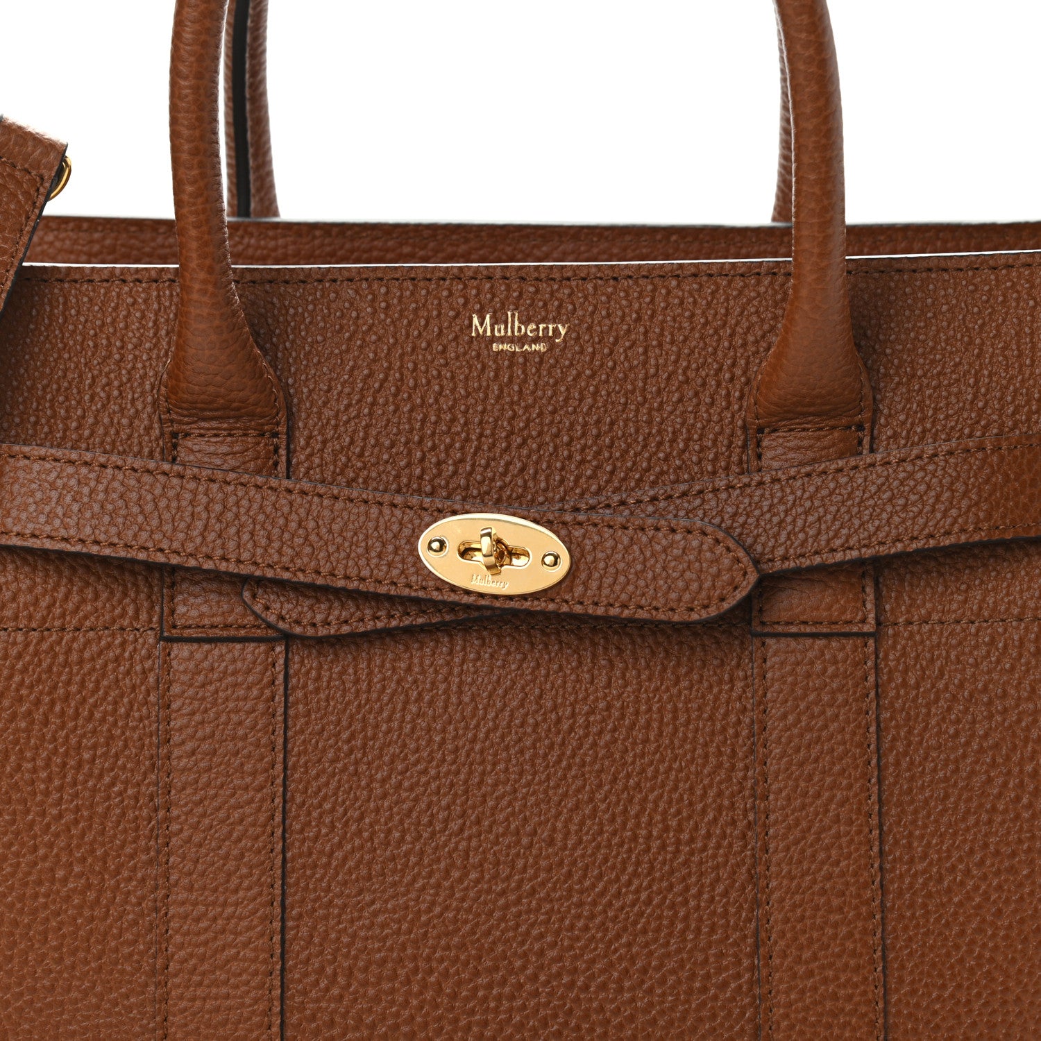 Mulberry Classic Grain Small Bayswater Zip Tote Oak 8 of 10