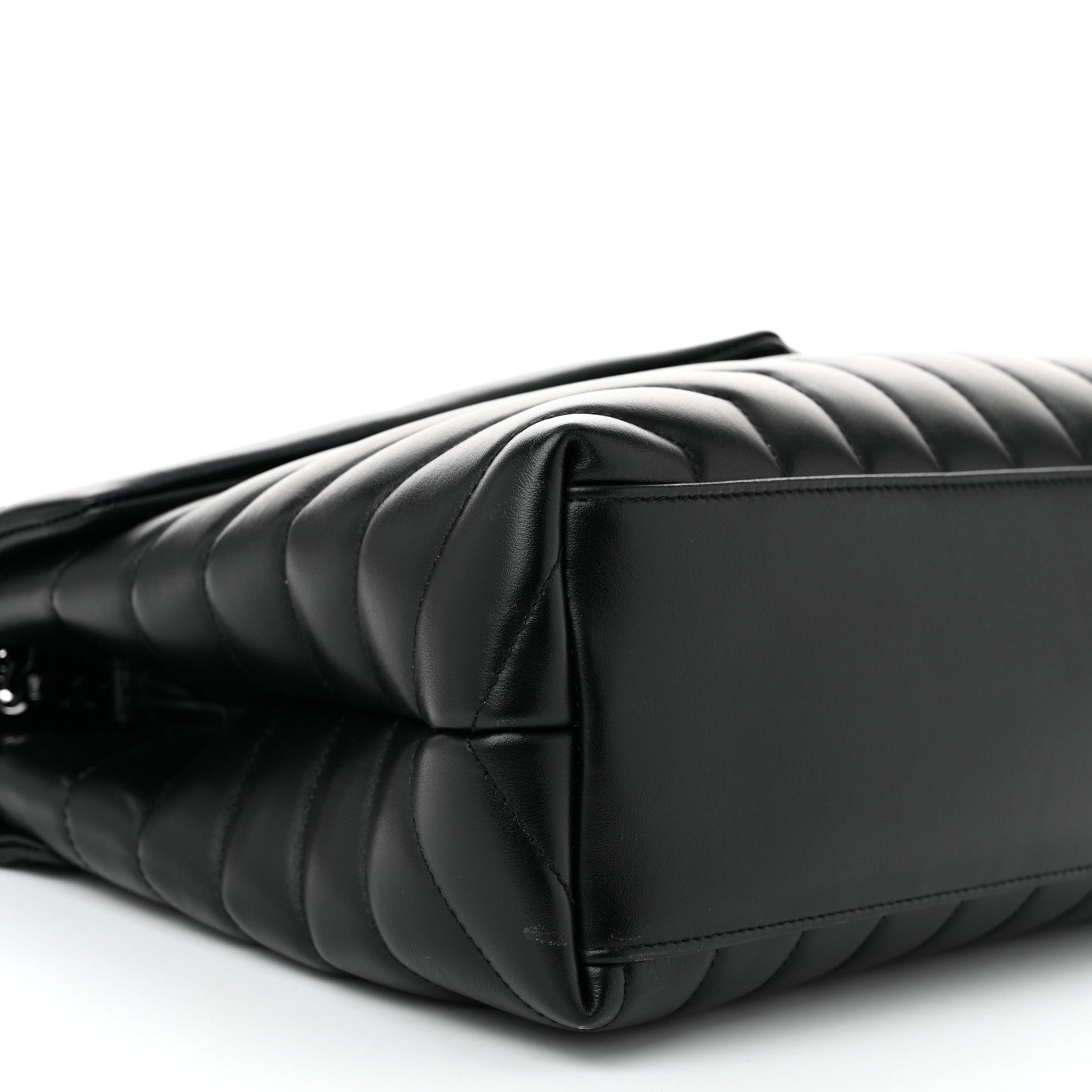 Saint Laurent Calfskin Y Quilted Monogram Monochrome Medium Loulou Chain Satchel Black 9 of 10