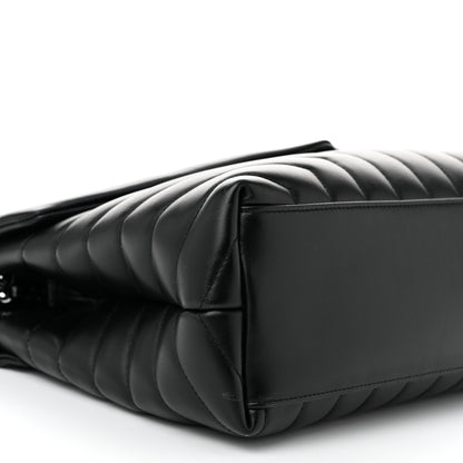 Saint Laurent Calfskin Y Quilted Monogram Monochrome Medium Loulou Chain Satchel Black 9 of 10