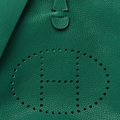 Hermes Taurillon Clemence Evelyne III PM Vert Vertigo 7 of 10