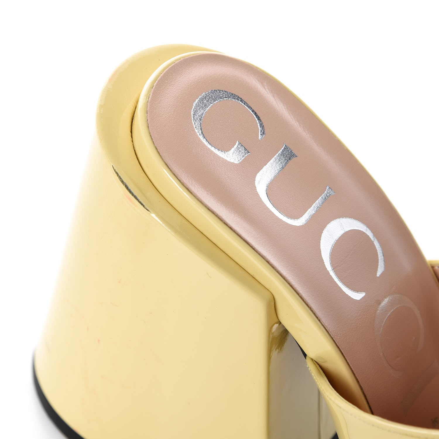 Gucci Patent Lexi Horsebit High-Heel Slide Sandals 37 Burro 9 of 12