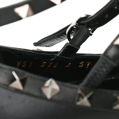 Valentino Garavani Nappa Rockstud Cage Ballerina Flats 37 Black 8 of 11