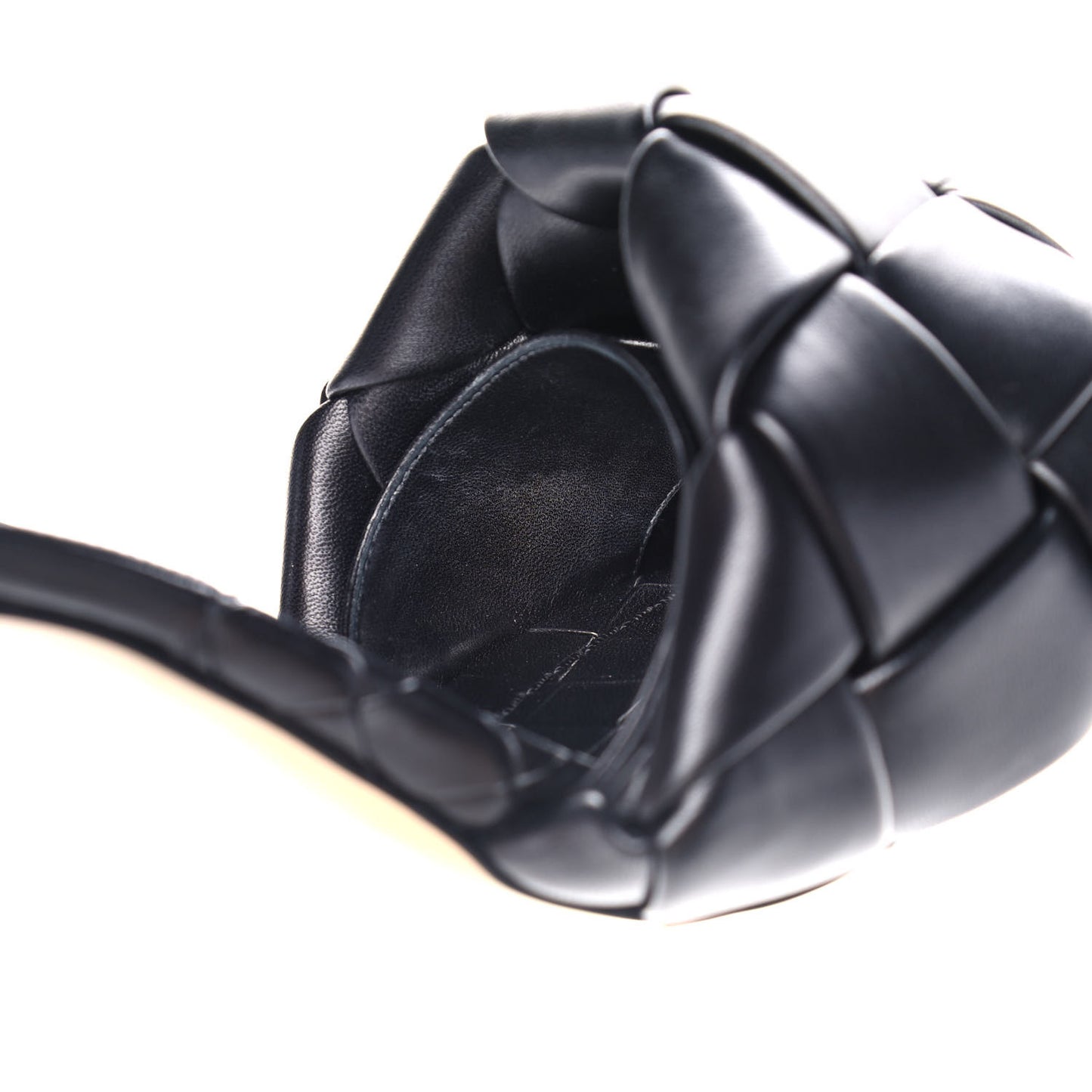 Nappa Maxi Intrecciato Lido Mule Sandals 39 Black