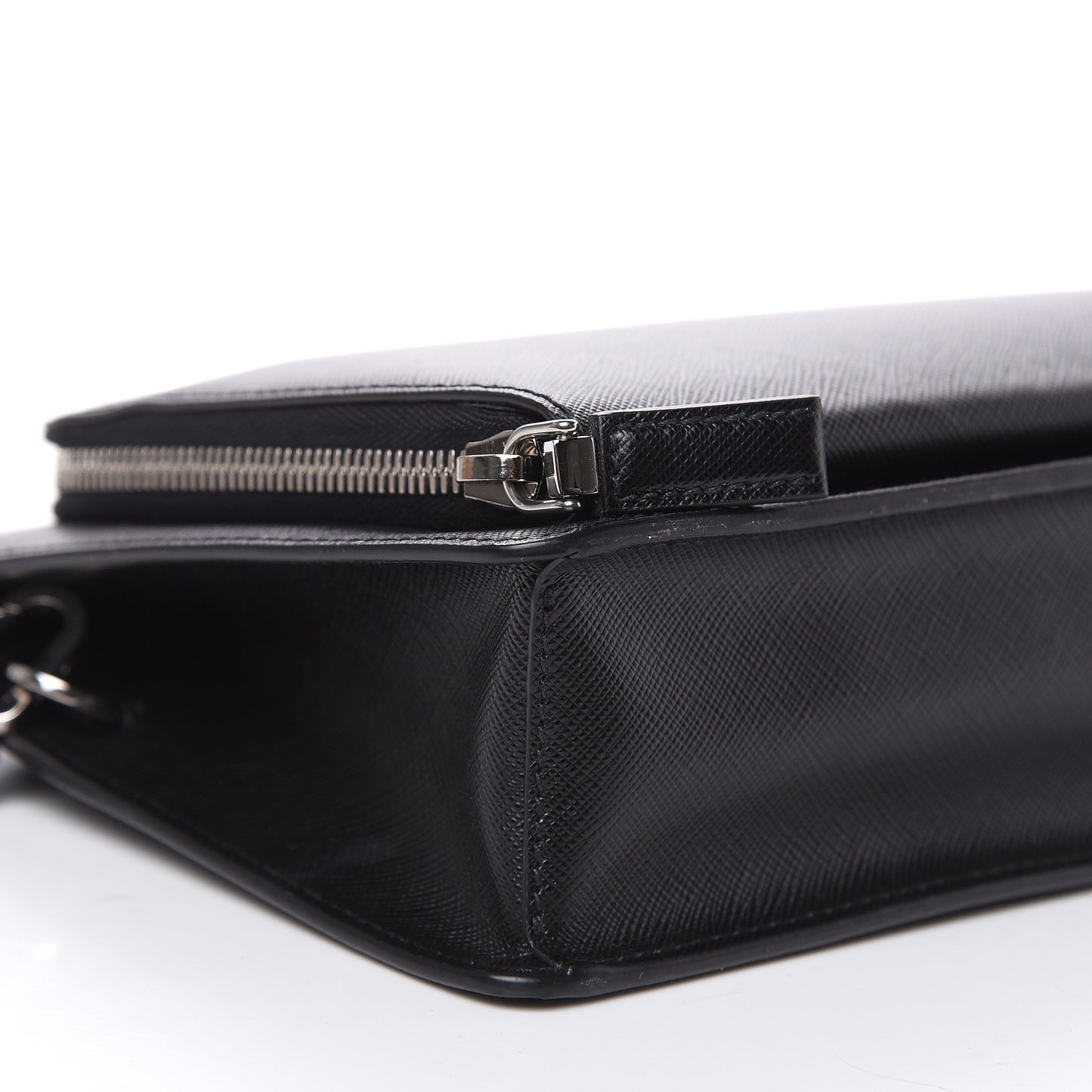 Saffiano Travel Wristlet Bag Black