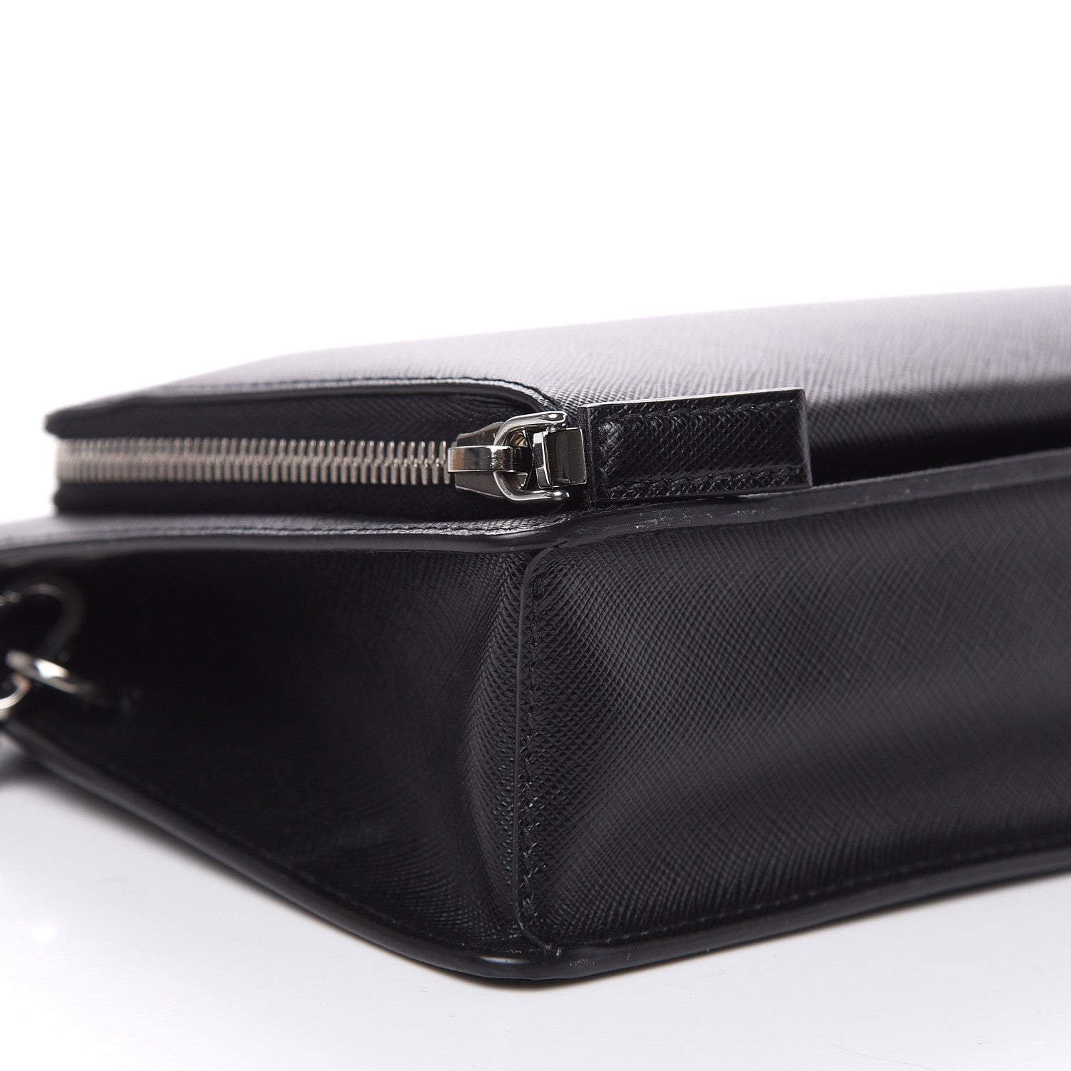 Prada Saffiano Travel Wristlet Bag Black 7 of 8