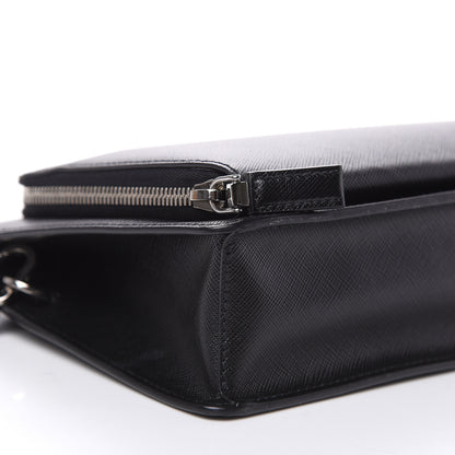 Prada Saffiano Travel Wristlet Bag Black 7 of 8