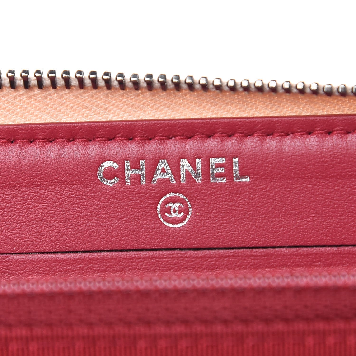 Chanel Aged Calfskin Quilted Small Gabrielle Zip Around Wallet Beige Black 6 of 10
