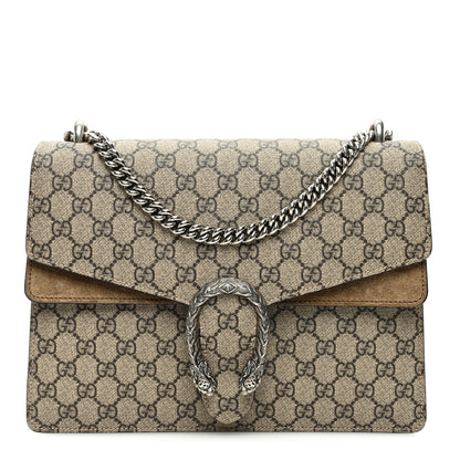 Gucci GG Supreme Monogram Medium Dionysus Shoulder Bag Taupe 1 of 14