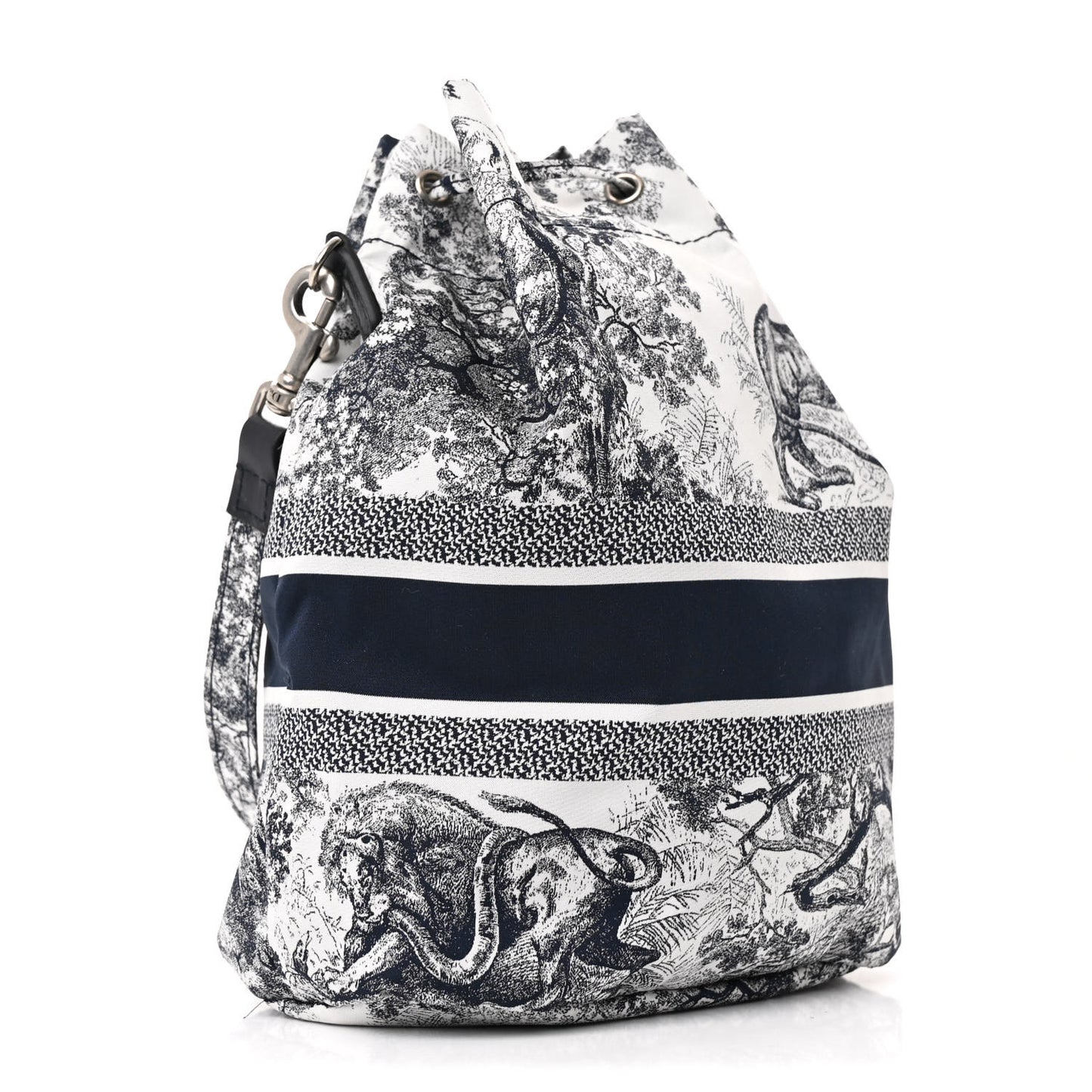 Technical Fabric Embroidered Toile De Jouy Sauvage DiorTravel Pouch Blue