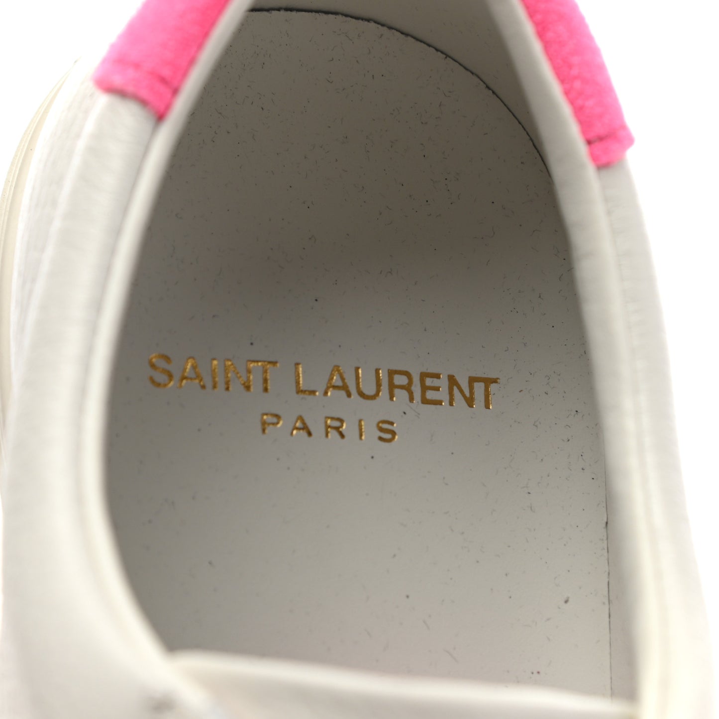 Grained Calfskin Andy Low Top Sneakers 38.5 White Pink