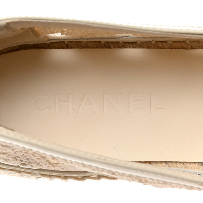 Chanel Macrame Patent CC Espadrilles 37 Beige Ivory 6 of 8