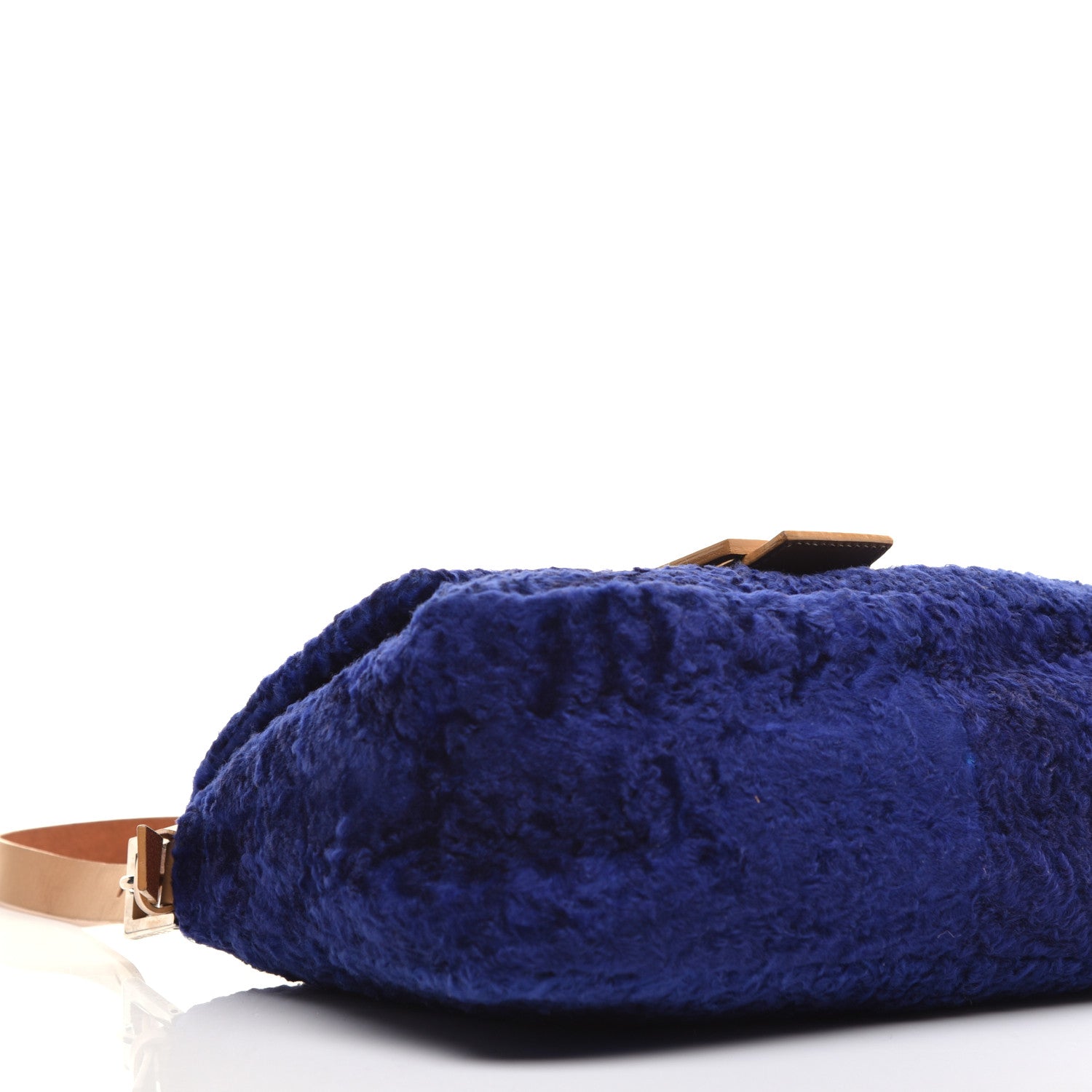 Fendi Mink Fur Mama Baguette Blue 7 of 9