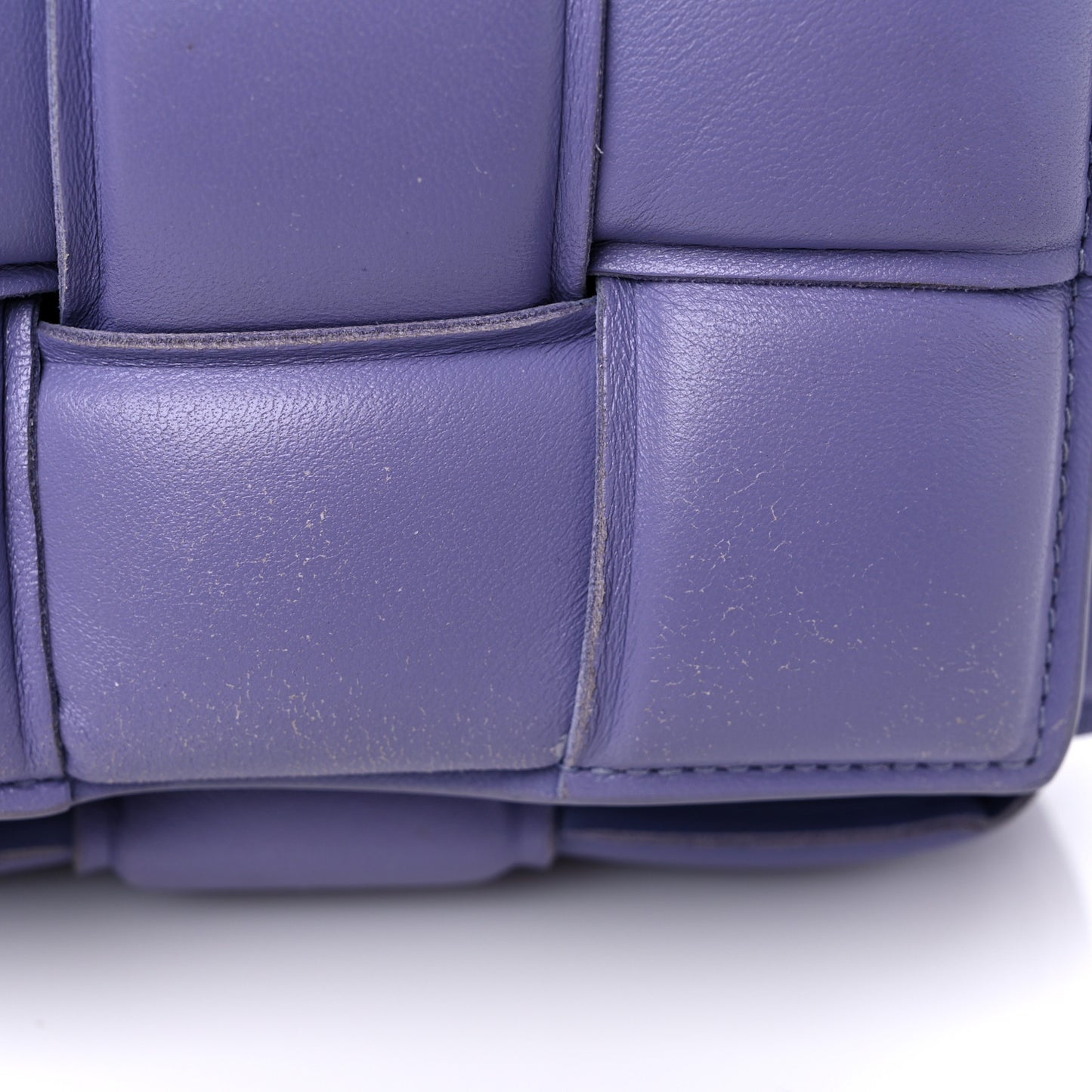 Lambskin Maxi Intreccio Padded Chain Cassette Crossbody Bag Lavender