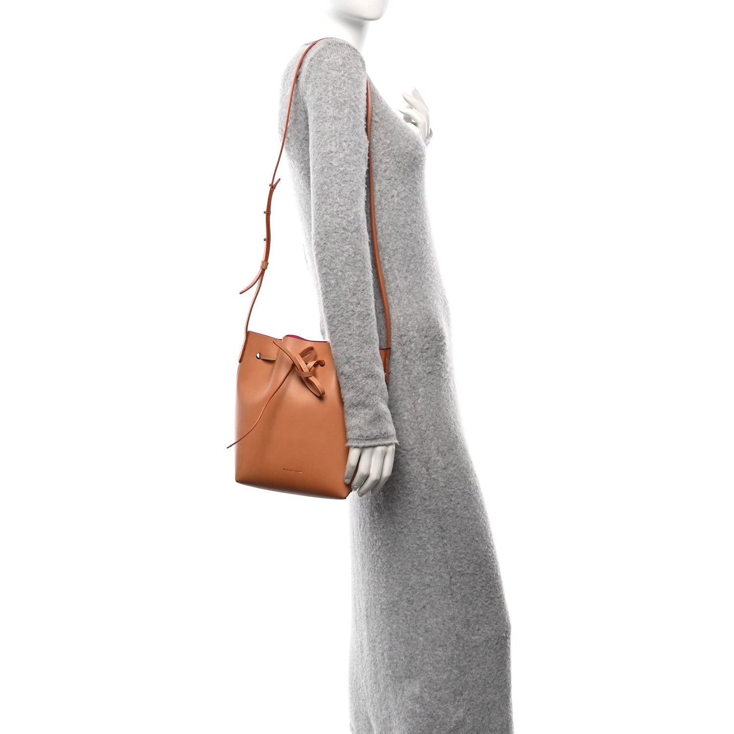 Mansur Gavriel Vegetable Tanned Calfskin Mini Bucket Bag Cammello Dolly 2 of 10