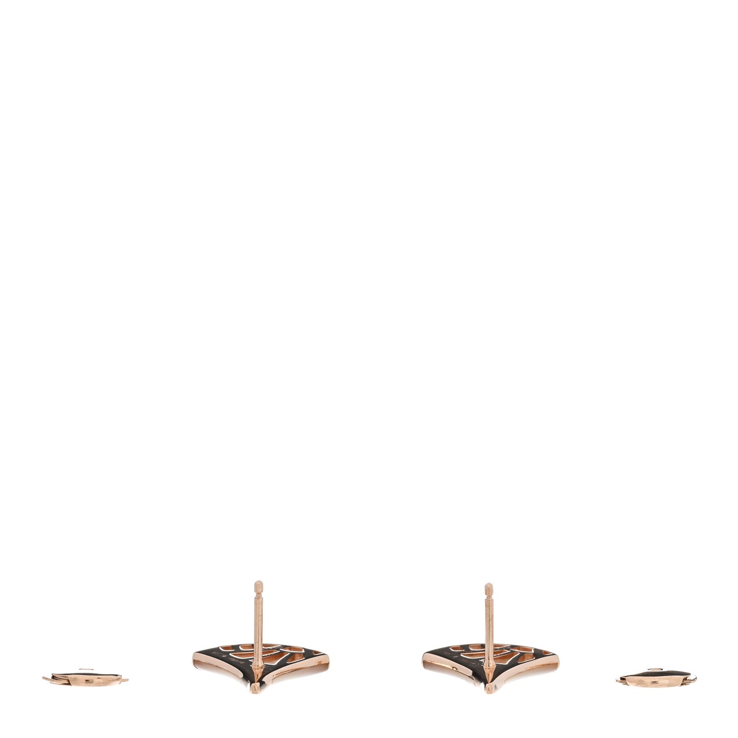18K Rose Gold Diamond Mother of Pearl Divas' Dream Stud Earrings