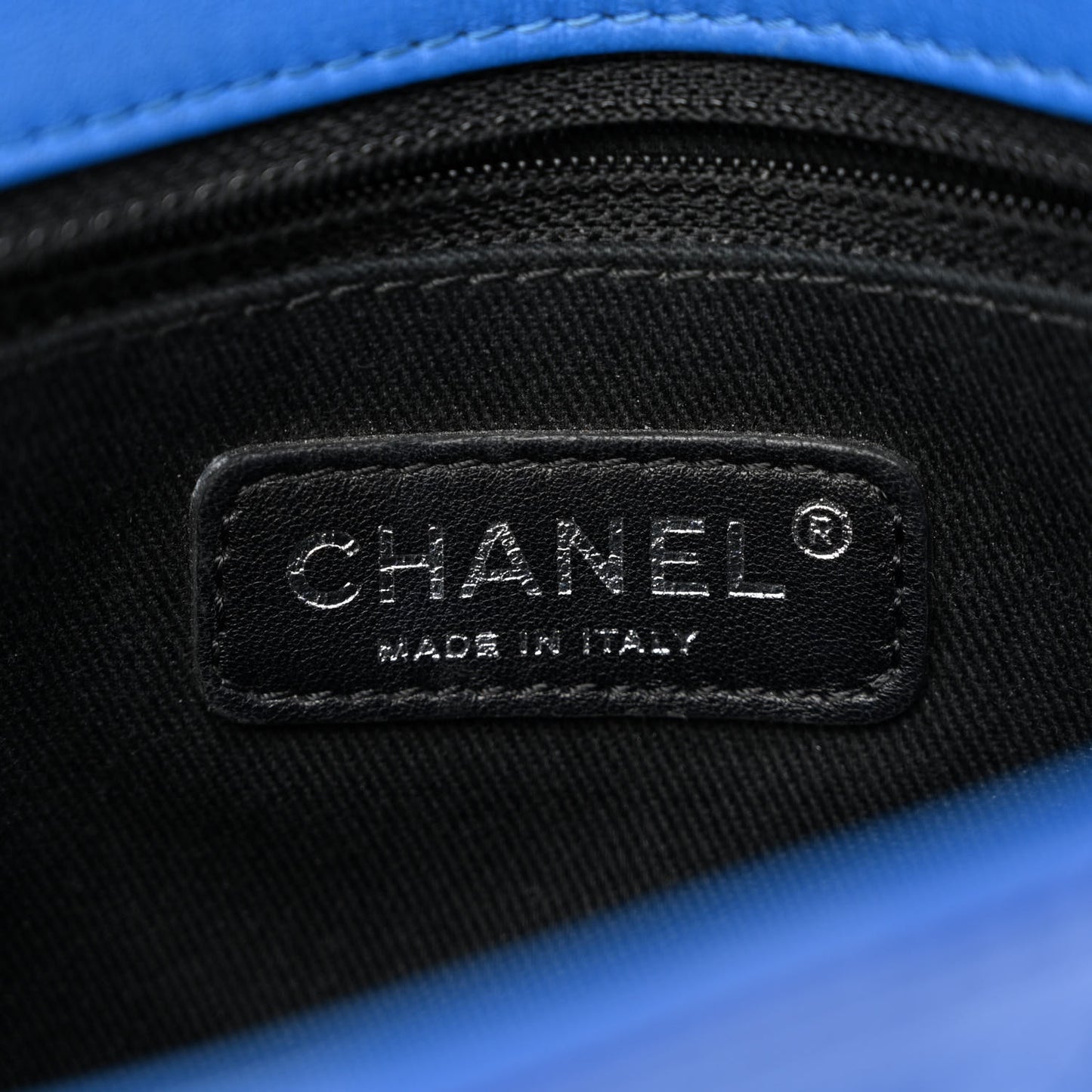 Patent Quilted Small Coco Shine Flap Blue
