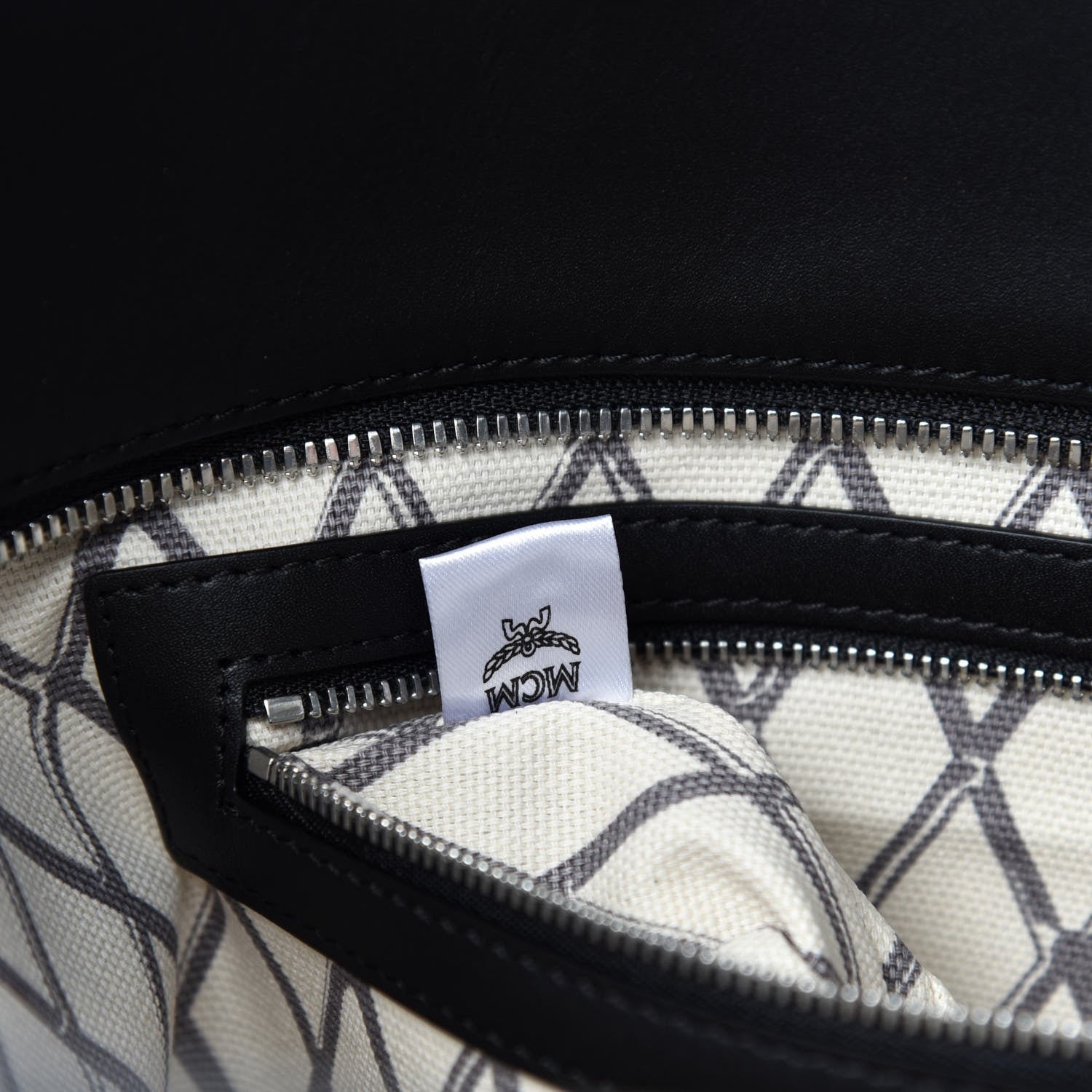 MCM Visetos Toni Shopper Tote Black 9 of 12