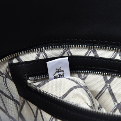 MCM Visetos Toni Shopper Tote Black 9 of 12
