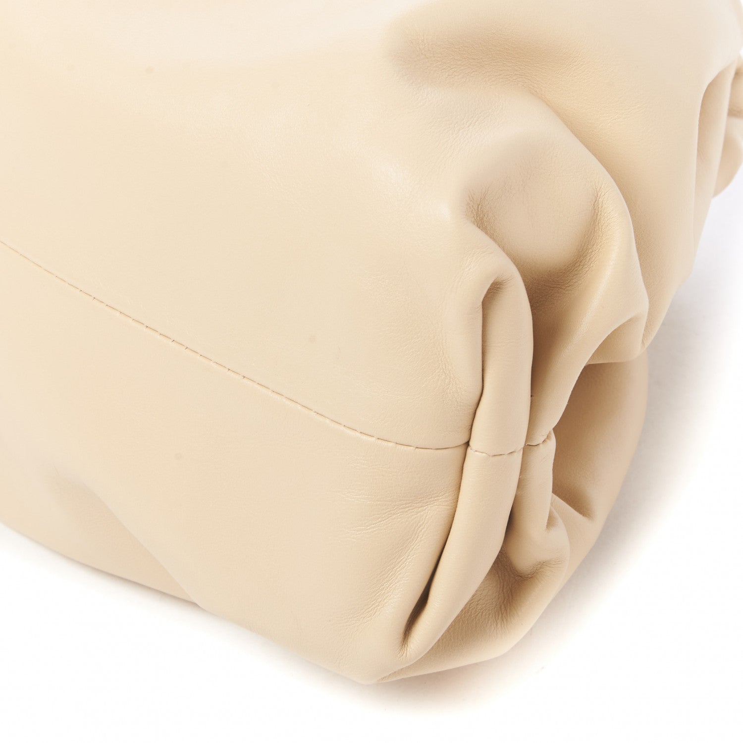 Bottega Veneta Smooth Butter Calf The Pouch Oversized Clutch Almond 7 of 14