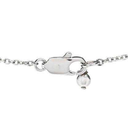 Christian Dior Metal Lily Charm Necklace Silver 5 of 5