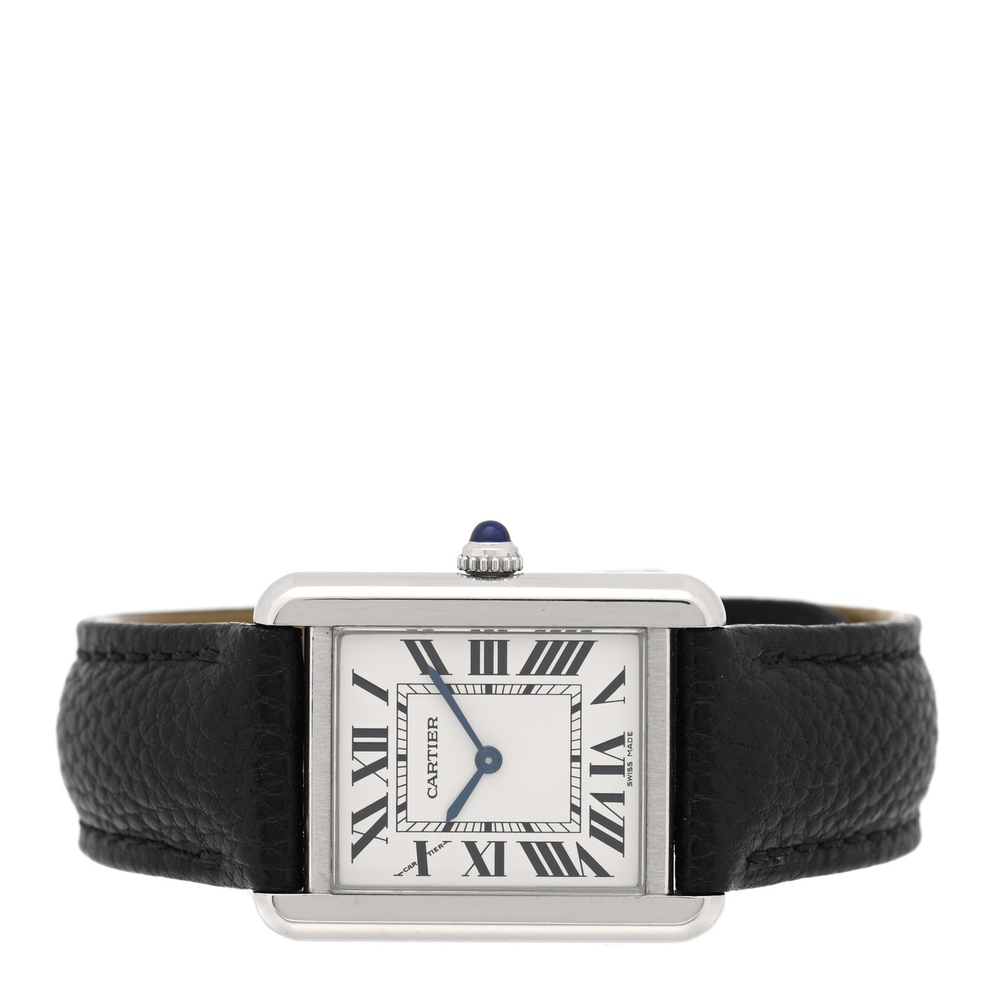 Stainless Steel Calfskin 24mm Tank Solo Quartz Watch