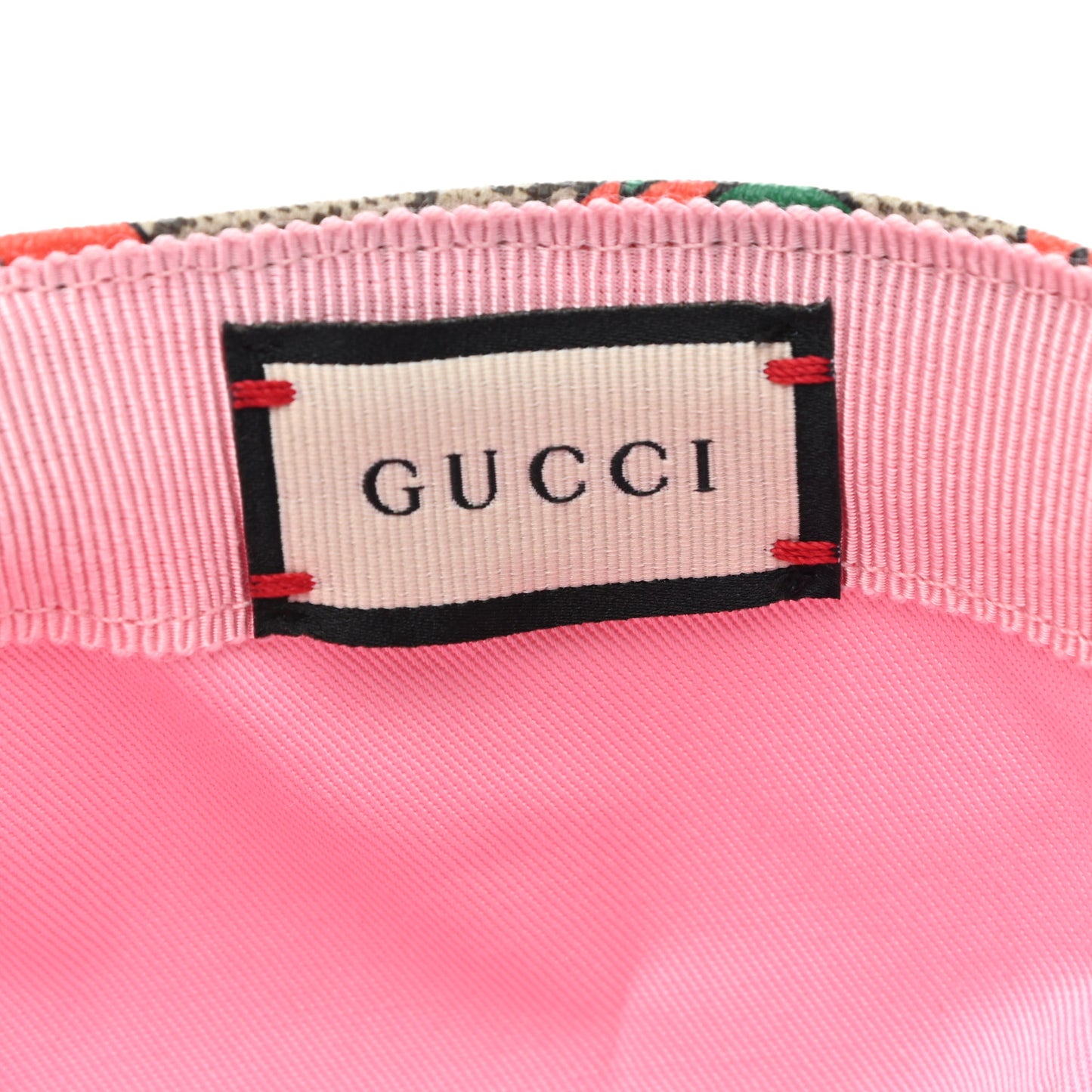GG Supreme Monogram Strawberry Baseball Hat 57 Beige