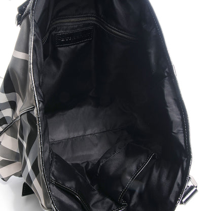 Burberry Nylon Beat Check Medium Victoria Tote Black 7 of 10