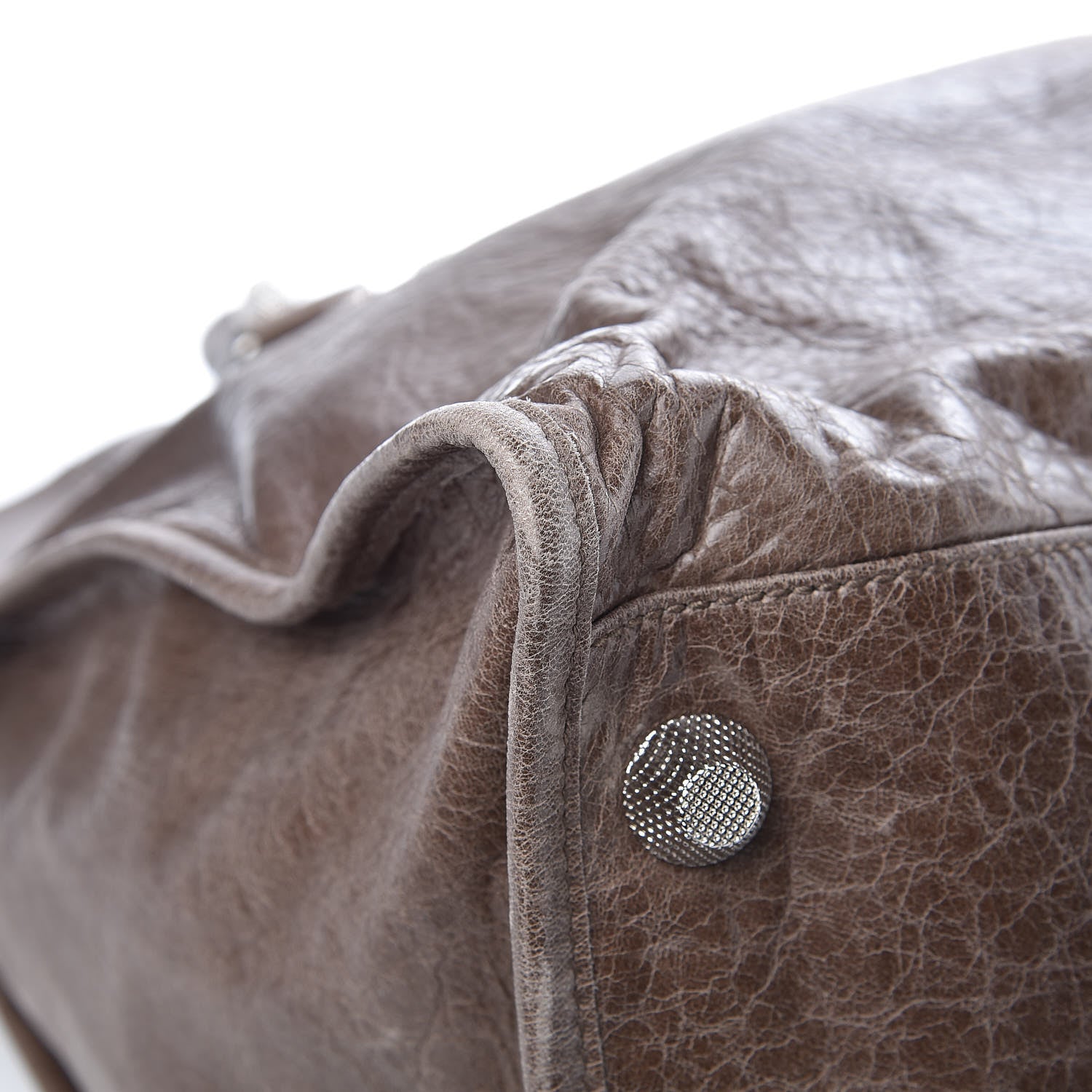 Balenciaga Agneau Giant 21 Silver Hardware Weekender Noix 10 of 12