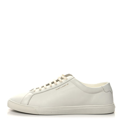 Saint Laurent Calfskin Andy Low Top Sneakers Blanc Optique 1 of 8