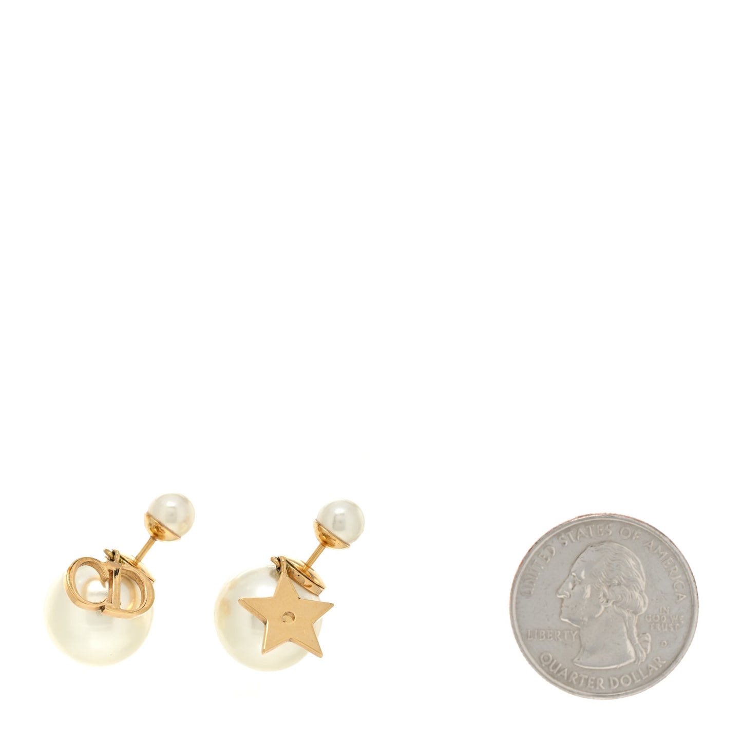 Pearl Mise En Dior Logo Tribal Earrings